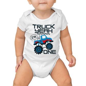 I Am One 1St Birthday Truck Yeah One Boy Baby Onesie - Seseable