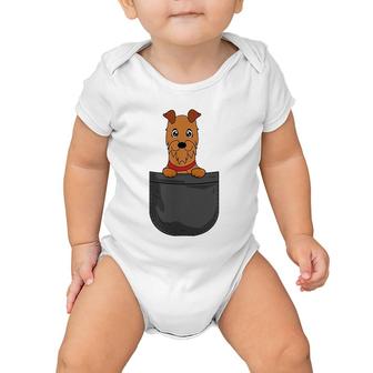 Irish Terrier Mom Dad Dog In Pocket Funny Gift Baby Onesie | Mazezy