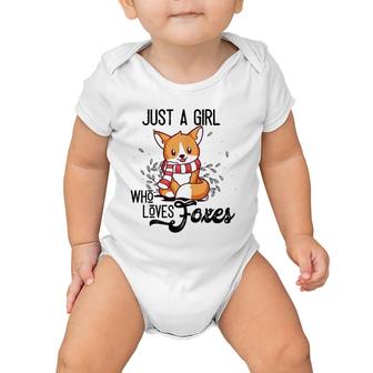 Just A Girl Who Loves Foxes Kids Girls Fox Mom Cute Gift Baby Onesie | Mazezy