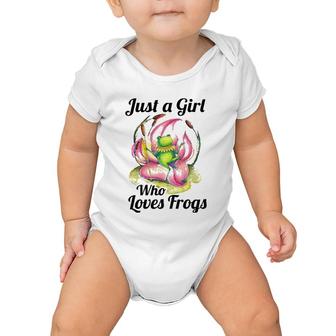Just A Girl Who Loves Frogs Women And Moms Cute Gift Baby Onesie | Mazezy