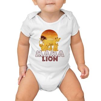 Mama Lion - Big Cat Family Mother Children Tee Baby Onesie | Mazezy