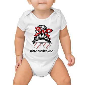 Mamaw Life Softball Baseball Love Mamawlife Mothers Day Baby Onesie | Mazezy
