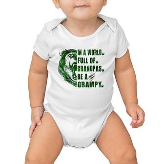 Mens In A World Full Of Grandpas Be A Grampy Father's Day Grampy Baby Onesie | Mazezy