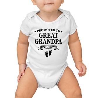 Mens Promoted To Great Grandpa Est 2022, Baby Announcement Gift Baby Onesie | Mazezy