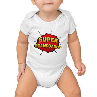 Mens Super Granddaddy Funny Gift For Grandma And Grandpa Baby Onesie | Mazezy