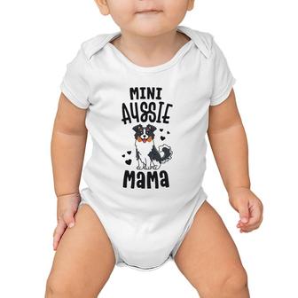 Mini Aussie Mama Toy Australian Shepherd Gifts Baby Onesie | Mazezy