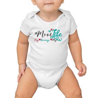 Momlife Pray Encourage Play Mom Life Baby Onesie | Mazezy