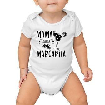 Mother's Day Cinco De Mayo Mom Gift Mama Needs A Margarita Baby Onesie | Mazezy