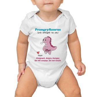 Mother's Day Pregnant Mom Prangrysaurus Pregnancy Surprise Baby Onesie | Mazezy