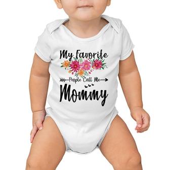 My Favorite People Call Me Mommy Mother's Day Baby Onesie | Mazezy