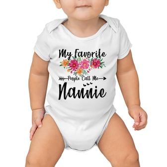 My Favorite People Call Me Nannie Mother's Day Baby Onesie | Mazezy