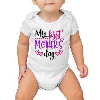 My First Mother's Day Gift For New Moms Baby Onesie | Mazezy