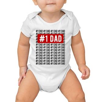 Number One Dad Apparel Number 1 Dad Baby Onesie | Mazezy