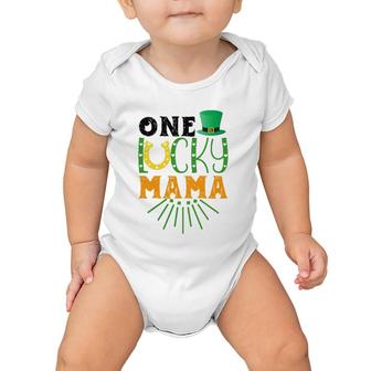 One Lucky Mama Gift St Patrick's Day Baby Onesie | Mazezy