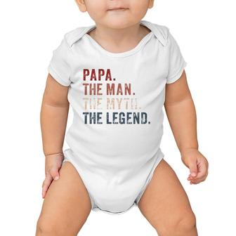 Papa Man Myth Legend For Mens & Dad Funny Father Gift Baby Onesie | Mazezy