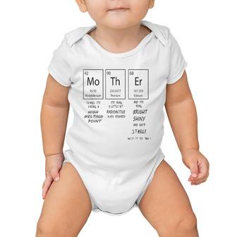 Periodic Table Of Elements Mother For Mother's Day Baby Onesie | Mazezy