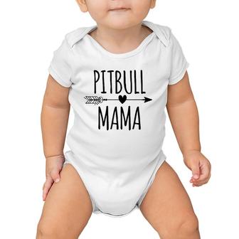 Pitbull Mama Loves Pittie Mom Cute Pit Bull Mommy Gift Baby Onesie | Mazezy