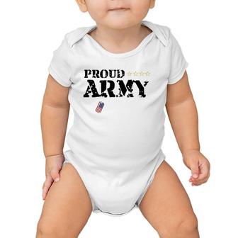 Proud US Army Mother American Military Family Mom Gift Baby Onesie | Mazezy