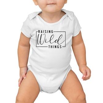 Raising Wild Thing Mother's Day Mom Present Father's Day Dad Baby Onesie | Mazezy