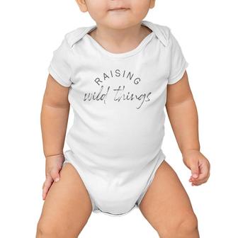 Raising Wild Things Mom Cute Mother's Day Baby Onesie | Mazezy