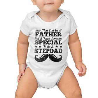Step Dad Father Day Gift Any Man Can Be A Father Stepdad Baby Onesie | Mazezy