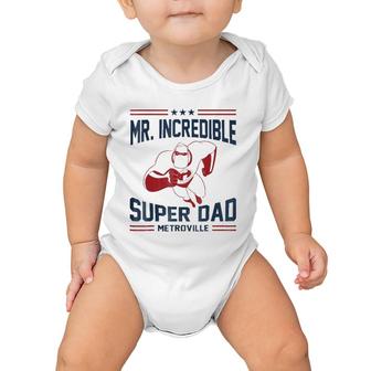 The Incredibles Mr Super Dad Metroville Baby Onesie | Mazezy