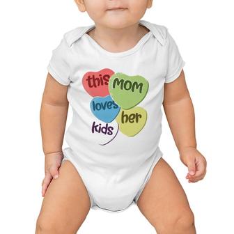 This Mom Loves Her Kids Valentine's Day Mother Gift Baby Onesie | Mazezy