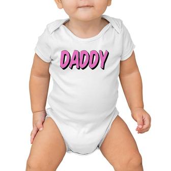 Tolosten Daddy Pastel Pink Aesthetic Baby Onesie | Mazezy