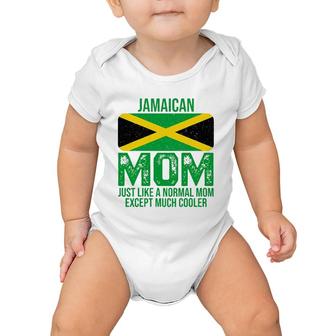 Vintage Jamaican Mom Jamaica Flag Design For Mother's Day Baby Onesie | Mazezy