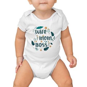 Wife Mom Boss Version Baby Onesie | Mazezy