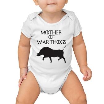 Womens Cute & Unique Black Mother Of Warthogs E010538 Ver2 Baby Onesie | Mazezy