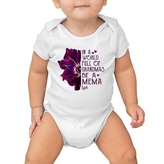 Womens In A World Full Of Grandmas Be A Mema Anemone Mother's Day Baby Onesie | Mazezy CA