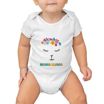 Womens Mama Llama Alpaca Lovers Mothers Gift Idea Baby Onesie | Mazezy