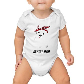 Womens Westie Mom West Highland White Terrier Dog Lovers Gift V-Neck Baby Onesie | Mazezy
