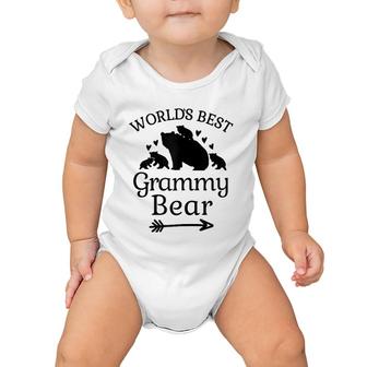 World's Best Grammy Bear Grandma Baby Grandcubs Grandmother Zip Baby Onesie | Mazezy