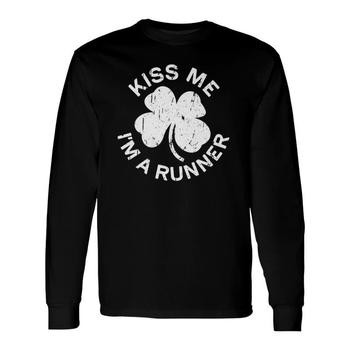 Kiss Me I'm A Runner Saint Patrick's Day Premium Sweatshirt | Mazezy UK