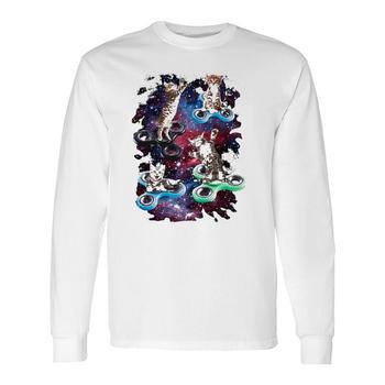 Fidget Spinner Fidget Kitties In Space Graphic T-Shirt Fidget Spinner Fidget Kitties In Space Graphic T-Shirt