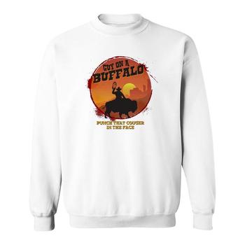 Guy On A Buffalo Sunset T-Shirt ~ Possum Possee Funny Shirt