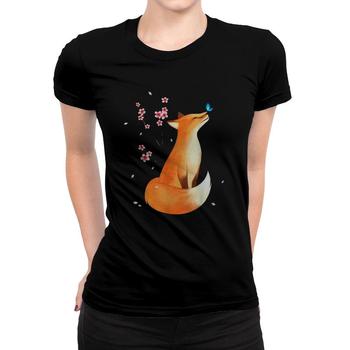 Fox Japanese Cherry Blossom Flower Vintage Gift T Shirt Fox Japanese Cherry Blossom Flower Vintage Gift T Shirt
