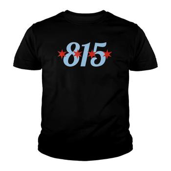 815 Area Code Chicago Illinois Flag Suburbs Long Sleeve T