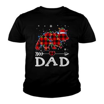 Opa Bear Christmas Pajama Red Plaid Buffalo Family Gift T-Shirt