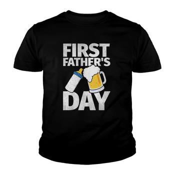 Mens First Father's Day Gifts T-Shirt Beer Baby Bottle Dad Daddy Mens First Father's Day Gifts T-Shirt Beer Baby Bottle Dad Daddy