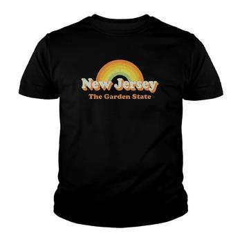 Retro New Jersey T Shirt Vintage 70s Nj Rainbow Tee Design Retro New Jersey T Shirt Vintage 70s Nj Rainbow Tee Design