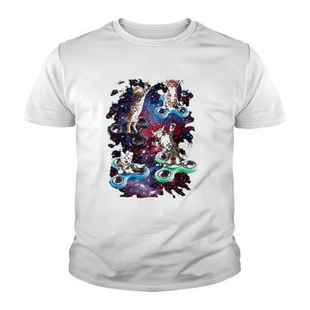 Fidget Spinner Fidget Kitties In Space Graphic T-Shirt Fidget Spinner Fidget Kitties In Space Graphic T-Shirt