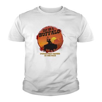 Guy On A Buffalo Sunset T-Shirt ~ Possum Possee Funny Shirt