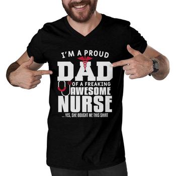 Mens I'm A Proud Dad Of A Freaking Awesome Nurse Shirt For Father Mens I'm A Proud Dad Of A Freaking Awesome Nurse Shirt For Father