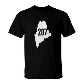 207 Maine State Area Code Outline Pride T-Shirt 207 Maine State Area Code Outline Pride T-Shirt
