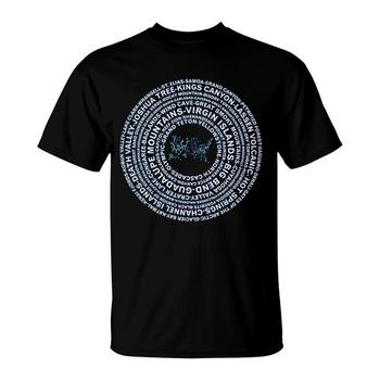 National Park List T Shirt - All 59 National Parks