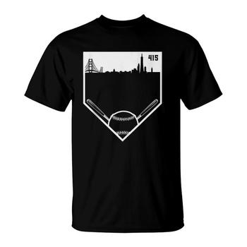 Retro San Francisco Baseball No Plate Like Home 415 T-Shirt Retro San Francisco Baseball No Plate Like Home 415 T-Shirt