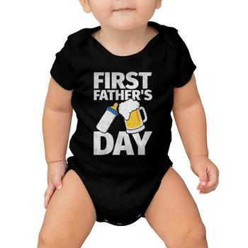 Mens First Father's Day Gifts T-Shirt Beer Baby Bottle Dad Daddy Mens First Father's Day Gifts T-Shirt Beer Baby Bottle Dad Daddy